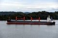 Landscape of the Gatun Lake on a cloudy day. Royalty Free Stock Photo