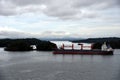 Landscape of the Gatun Lake on a cloudy day. Royalty Free Stock Photo