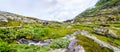 Landscape of the Geiranger valley near Dalsnibba mountain Royalty Free Stock Photo