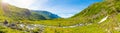 Landscape of the Geiranger valley near Dalsnibba mountain, Norway Royalty Free Stock Photo