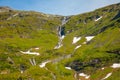 Landscape of the Geiranger valley near Dalsnibba mountain, Norway Royalty Free Stock Photo