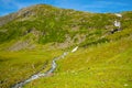 Landscape of the Geiranger valley near Dalsnibba mountain, Norway Royalty Free Stock Photo