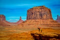 Landscape of geomorphological formations of Monument Valley USA Royalty Free Stock Photo