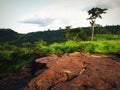 Landscape in Ghana around Boti falls, Koforidua Royalty Free Stock Photo
