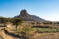 Landscape in Gheralta near Abraha Asbaha in Northern Ethiopia, Africa Royalty Free Stock Photo