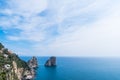 A landscape from Giardini di Augusto in Capri, Italy Royalty Free Stock Photo