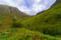 Landscape of Glencoe valley, in the West Highlands