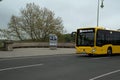 Landscape of Glienecke Bridge of Spies BVG bus 316 in Potsdam Brandenburg