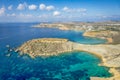 Landscape with  Golden bay beach, Malta Royalty Free Stock Photo