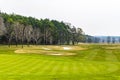 Landscape of golf course in Jingyuetan National Forest Park, Changchun, China in spring Royalty Free Stock Photo