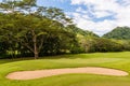 Landscape at the golf course. Tropical zone