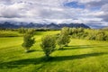 Landscape with golf courses in Iceland Royalty Free Stock Photo