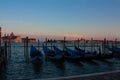 Landscape with gondolas. Venice