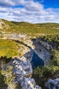 Landscape of Gorges de l`Ardeche in France Royalty Free Stock Photo