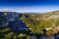 Landscape of Gorges de l`Ardeche in France Royalty Free Stock Photo