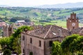 Landscape from Gradara Castle, italy Royalty Free Stock Photo
