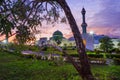 landscape of the grand mosque on the island of natuna Royalty Free Stock Photo