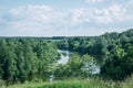 Landscape of grass field and green environment public park use as natural background,backdrop Royalty Free Stock Photo