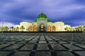 landscape of the great mosque of natuna island Royalty Free Stock Photo