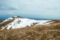 Landscape of great snowy peak of the mountains