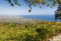 Landscape of Greece. Coast of Aegean sea near Olimpic Mountain.