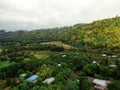 drone shot of landscape nature in Thailand Royalty Free Stock Photo