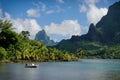 Landscape on green Moorea Royalty Free Stock Photo