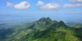 Landscape on the green mountain range over Haiti Royalty Free Stock Photo