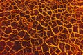 Landscape ground is full of lava, Lava ground background, Global warming Royalty Free Stock Photo