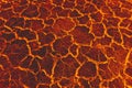 Landscape ground is full of lava, Magma ground background, Global warming Royalty Free Stock Photo