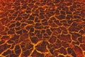 Landscape ground is full of lava, Magma ground background, Global warming Royalty Free Stock Photo