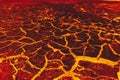 Landscape ground is full of lava, Magma ground background, Global warming Royalty Free Stock Photo