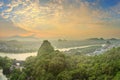 Landscape of Guilin, Li River and Karst mountains. Located near Yangshuo County, Guangxi Province, China Royalty Free Stock Photo