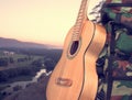 Landscape with a guitar