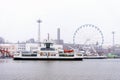 Landscape of the Gulf of Finland in winter, Helsinki