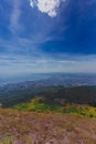 Landscape and Gulf of Naples viewed from Mount Vesuvius, Italy Royalty Free Stock Photo