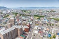 Landscape Hakodate city from Goryokaku tower.