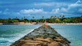 landscape at Haleiwa beach Royalty Free Stock Photo