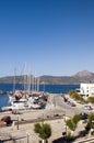 Landscape of harbor Adamas Milos Royalty Free Stock Photo