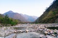 Landscape of Haridwar rishikesh with mountains and small river Royalty Free Stock Photo