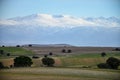 Landscape of the hehesa cerealistica of the Eastern Mountains of Granada - Spain.