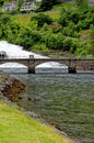 Landscape with Hellesyltfossen waterfall - Geiranger, Norway