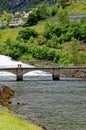 Landscape with Hellesyltfossen waterfall - Geiranger, Norway