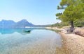 Landscape of Heraion lake Loutraki Greece