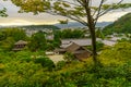 Landscape with the Higashiyama Jisho-ji Temple, and Kyoto Royalty Free Stock Photo
