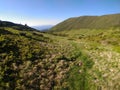 landscape of high mountains in the Carpathians