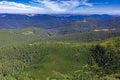 Landscape from the highest peak of the Ukrainian Carpathians Mount Hoverla 2061m. Amazing nature landscape. popular tourist attr