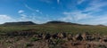 Landscape with highland meadows and hills in the Middle Atlas, Azrou