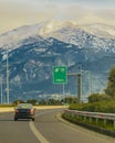 Landscape Highway Scene, Patras, Greece Royalty Free Stock Photo