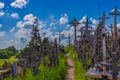 Landscape of Hill of crosses, Kryziu kalnas, Lithuania Royalty Free Stock Photo